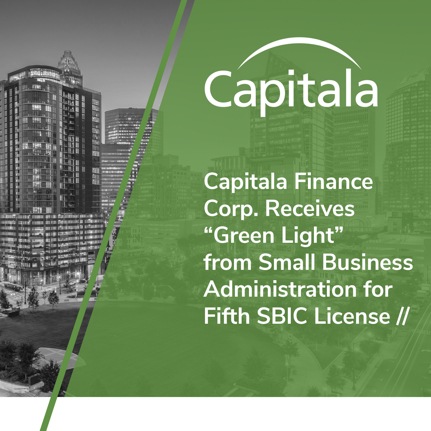 Capitala Finance Corp. Receives “Green Light” from Small Business ...
