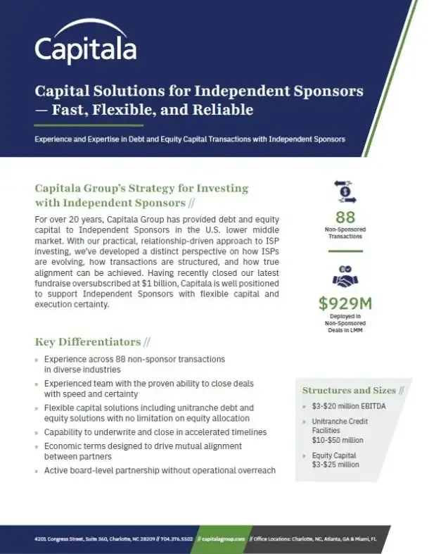 Resources for Independent Sponsors ISP